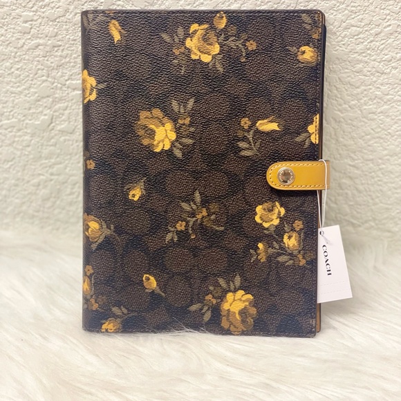 Coach | Office | Nwt Coach Notebook In Signature Canvas With Floral ...